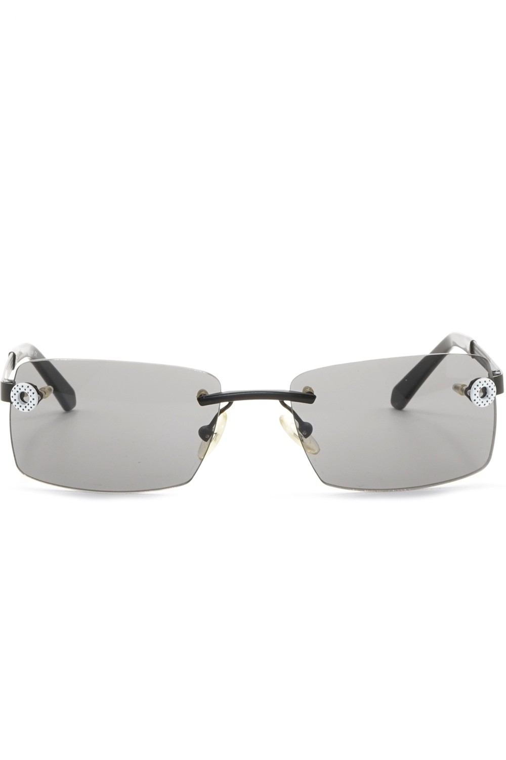 NERO - Occhiali da sole glasant in metallo rettangolari unisex nero - R12-4VS NO