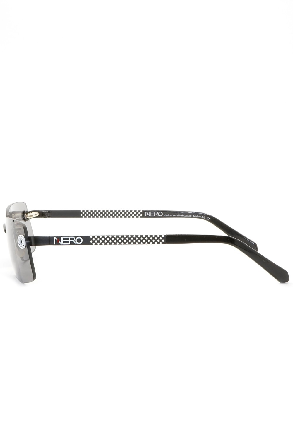 NERO - Occhiali da sole glasant in metallo rettangolari unisex nero - R12-4VS NO