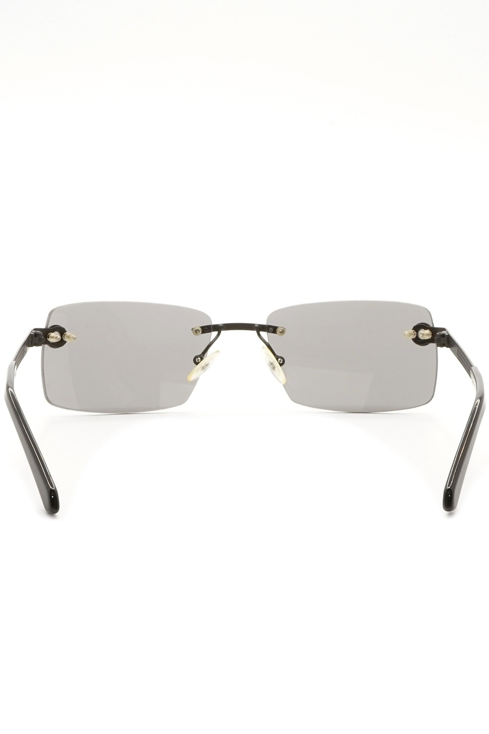 NERO - Occhiali da sole glasant in metallo rettangolari unisex nero - R12-4VS NO