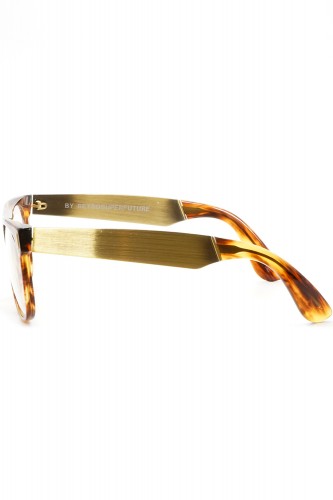 Retrosuperfuture - Occhiali da vista in celluloide squadrati unisex tartarugato