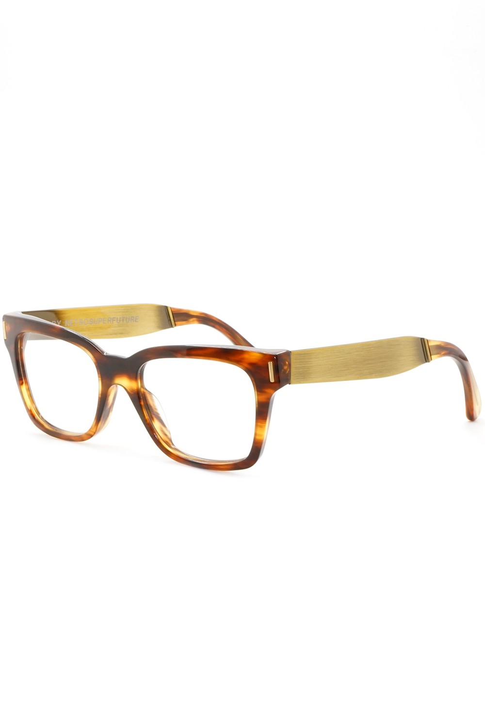 Retrosuperfuture - Occhiali da vista in celluloide squadrati unisex tartarugato