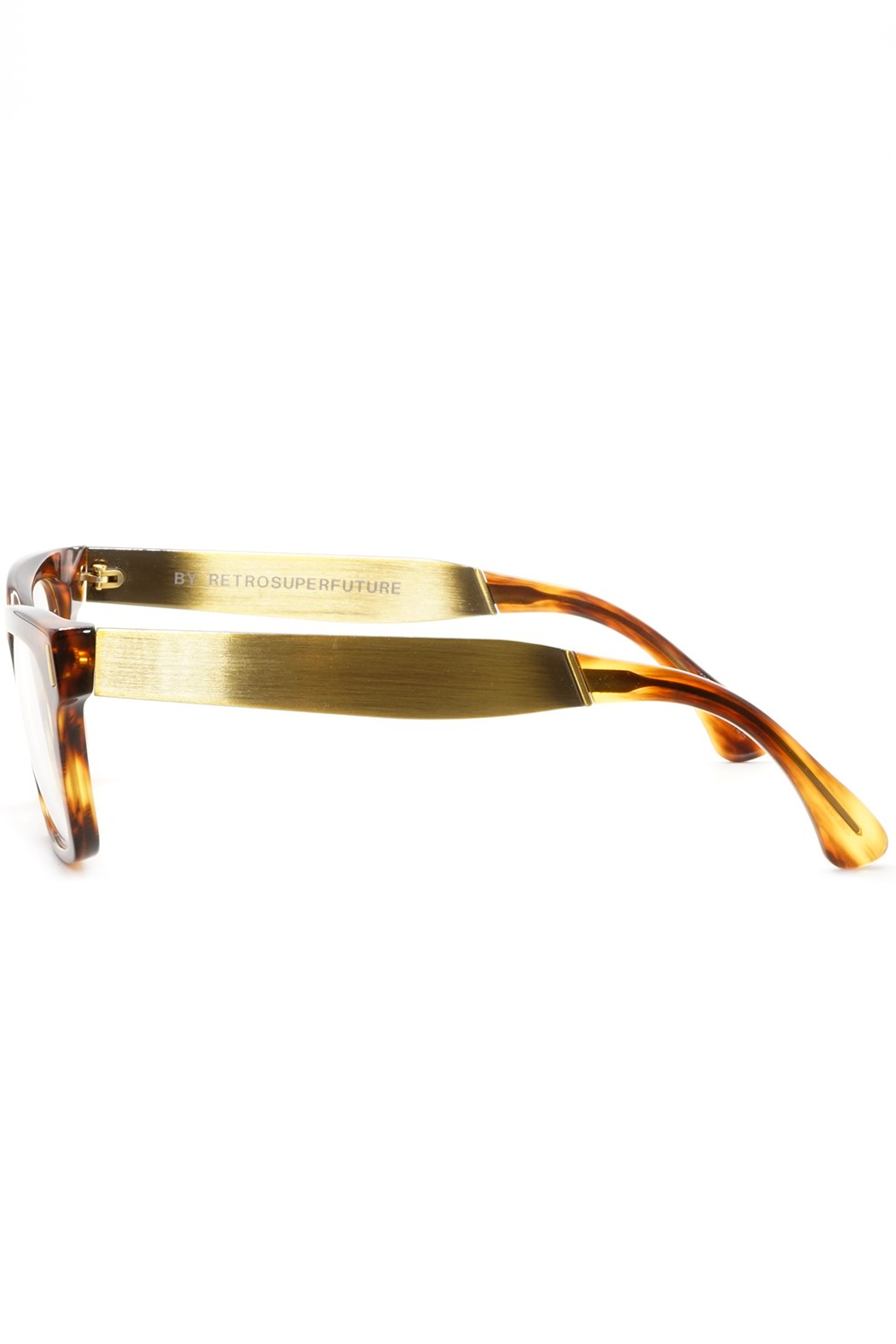 Retrosuperfuture - Occhiali da vista in celluloide squadrati unisex tartarugato