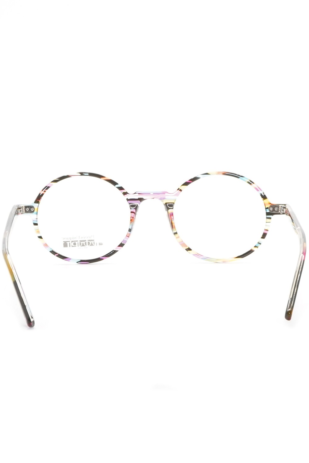 Les Spieces Uniques - Occhiali da vista in celluloide tondi unisex fantasia -