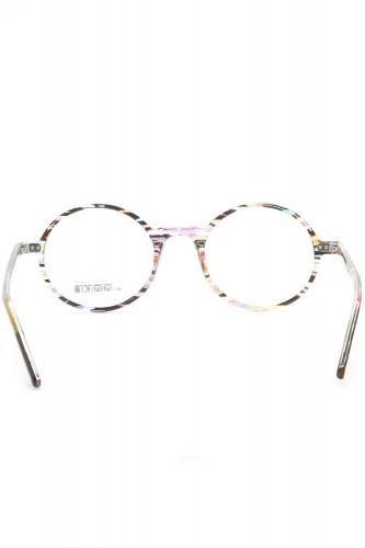 Les Spieces Uniques - Occhiali da vista in celluloide tondi unisex fantasia -