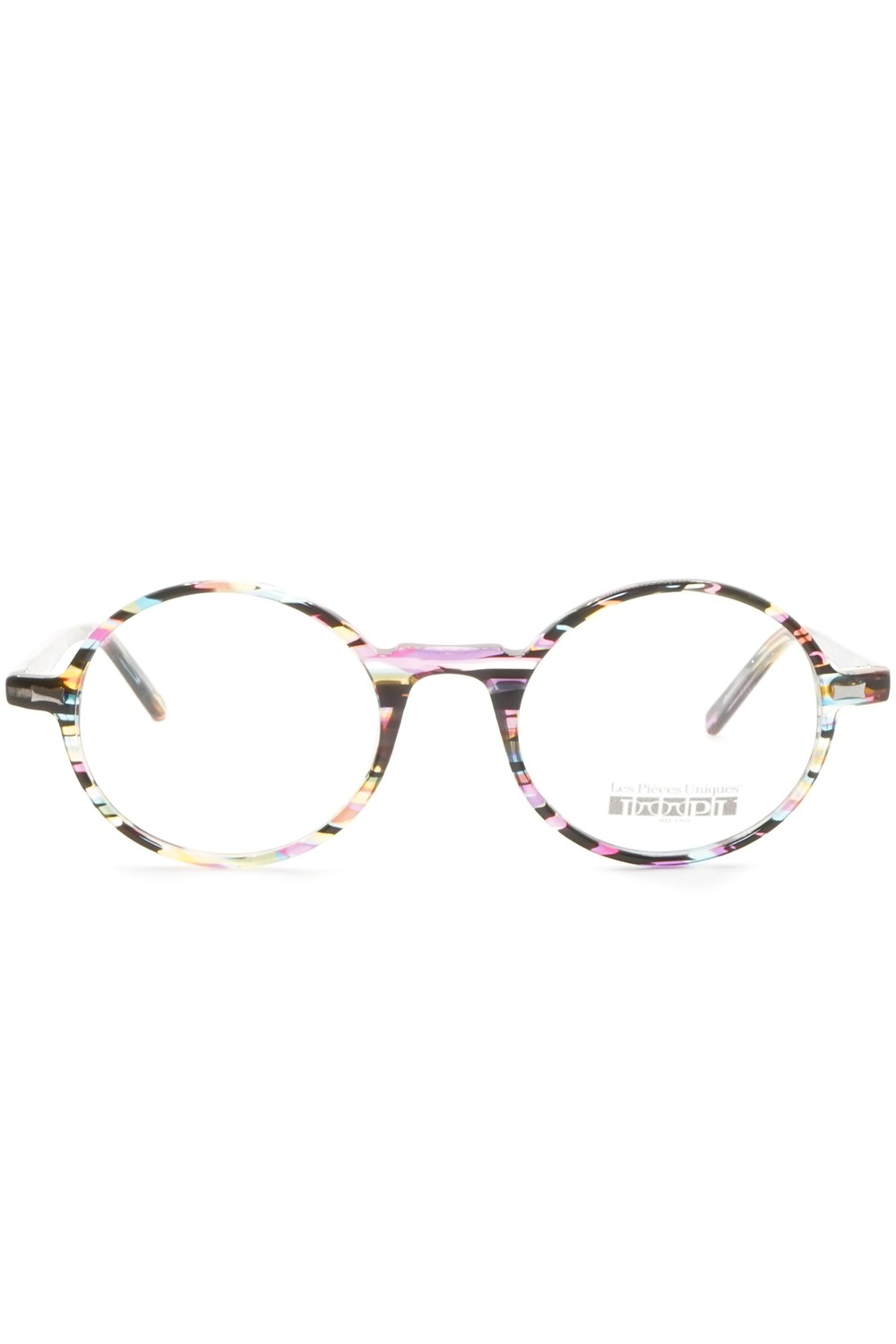 Les Spieces Uniques - Occhiali da vista in celluloide tondi unisex fantasia -