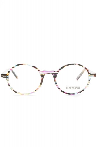 Les Spieces Uniques - Occhiali da vista in celluloide tondi unisex fantasia -