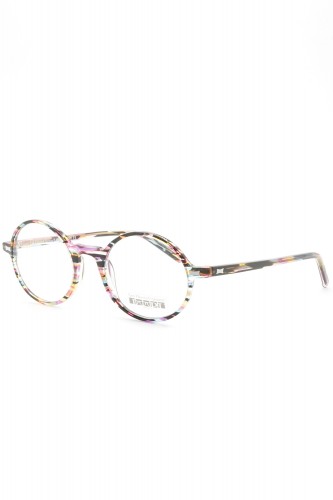 Les Spieces Uniques - Occhiali da vista in celluloide tondi unisex fantasia -