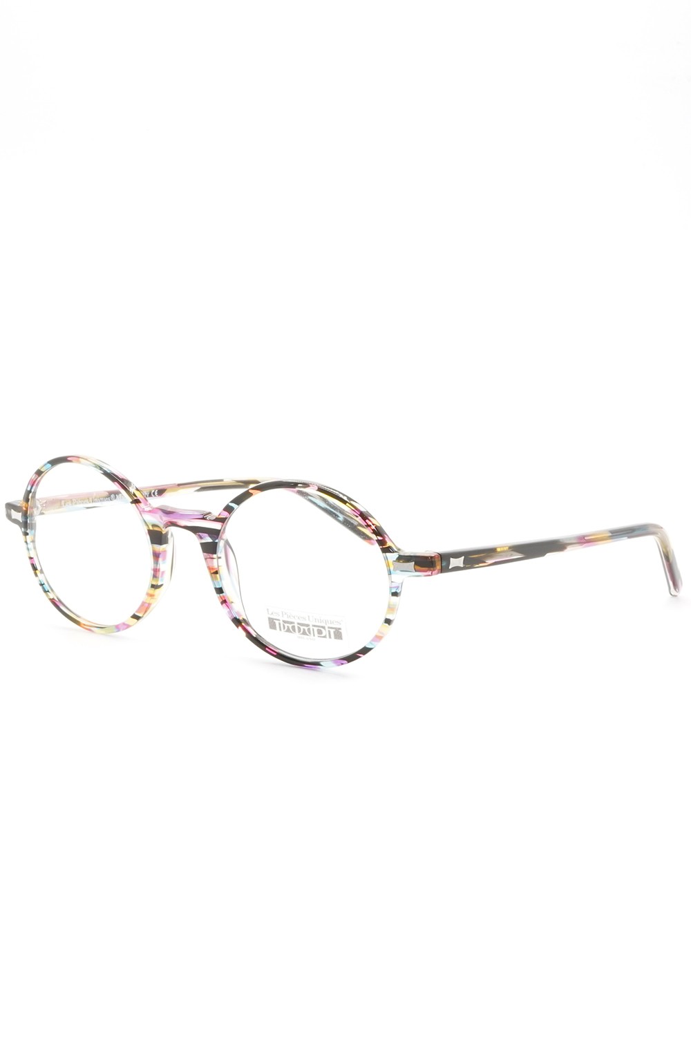 Les Spieces Uniques - Occhiali da vista in celluloide tondi unisex fantasia -