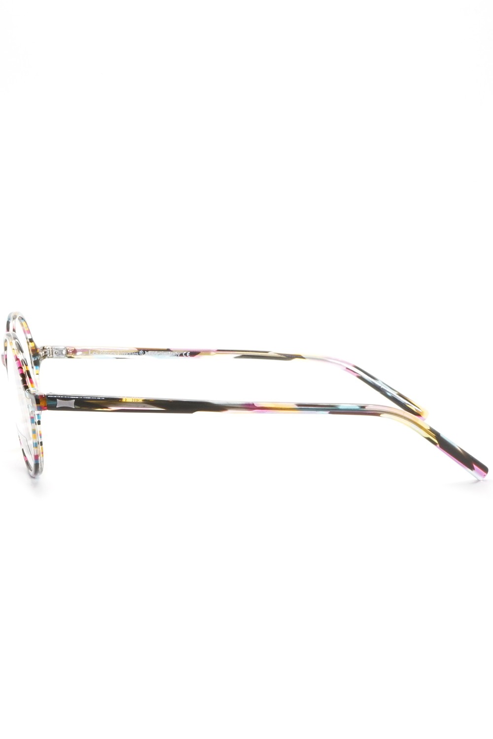 Les Spieces Uniques - Occhiali da vista in celluloide tondi unisex fantasia -