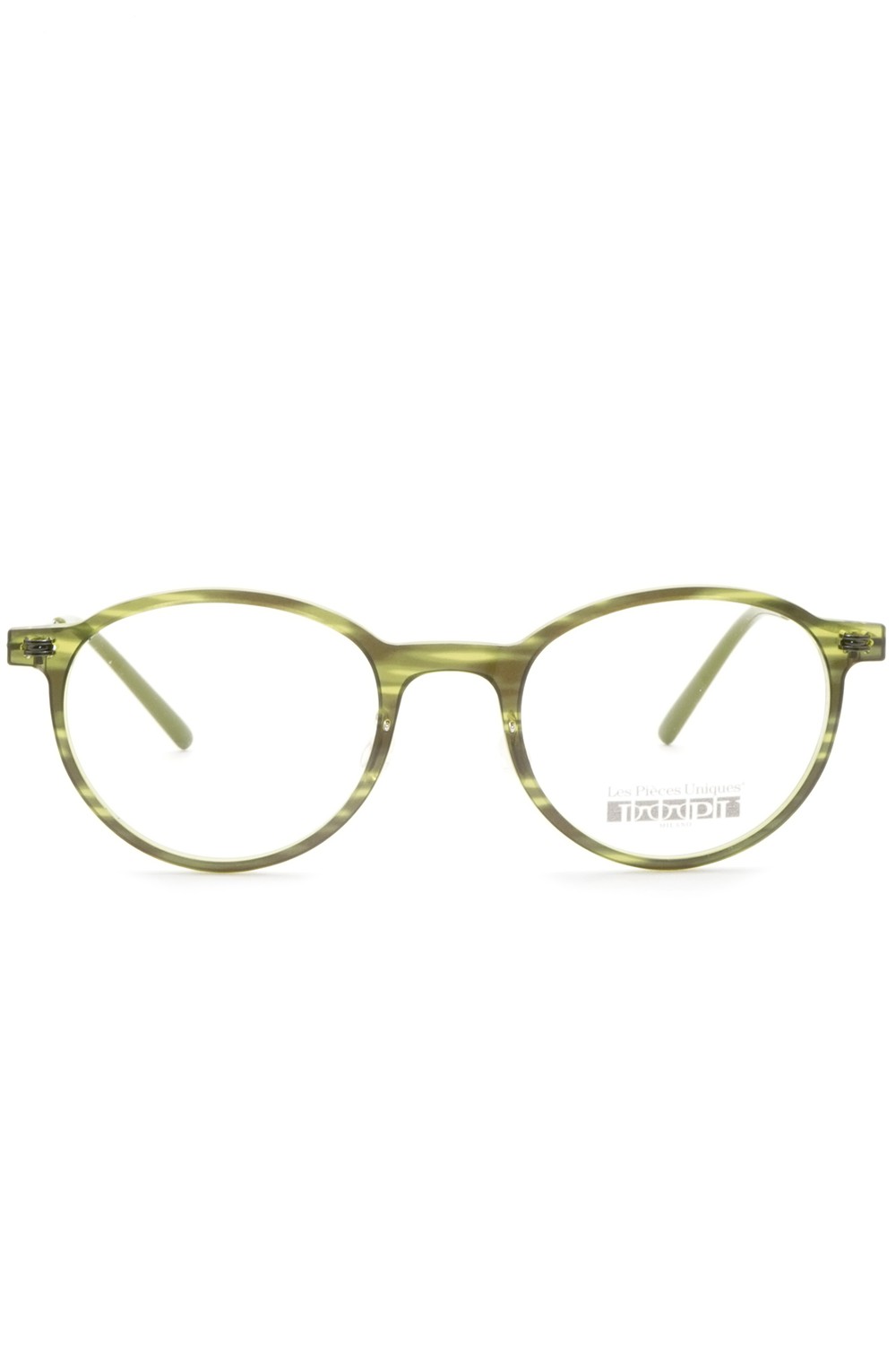 Les Spieces Uniques - Occhiali da vista in celluloide tondi unisex verde -