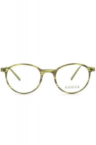 Les Spieces Uniques - Occhiali da vista in celluloide tondi unisex verde -