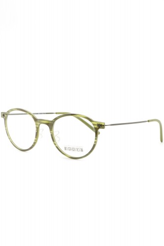 Les Spieces Uniques - Occhiali da vista in celluloide tondi unisex verde -