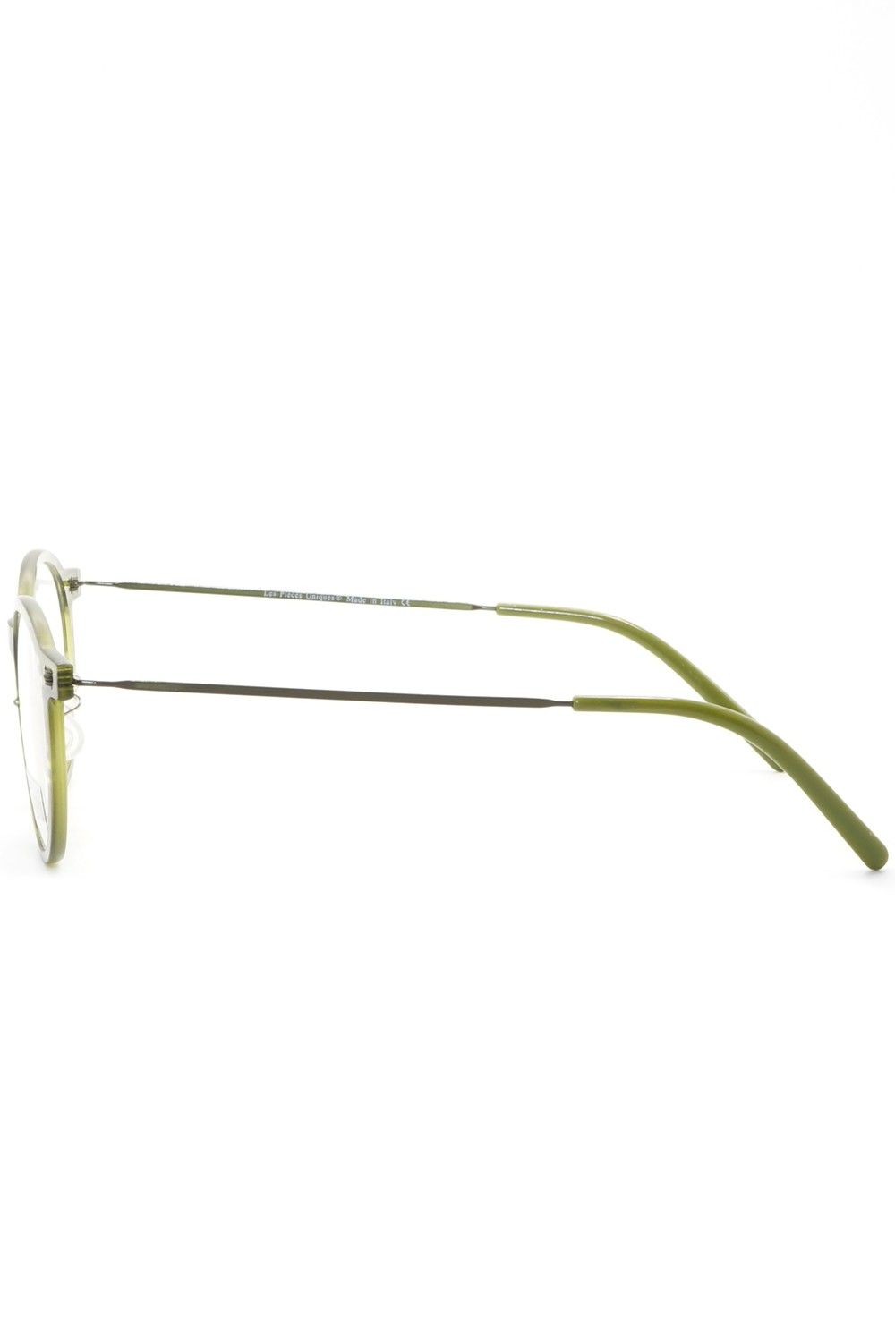 Les Spieces Uniques - Occhiali da vista in celluloide tondi unisex verde -