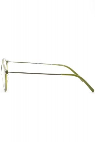 Les Spieces Uniques - Occhiali da vista in celluloide tondi unisex verde -