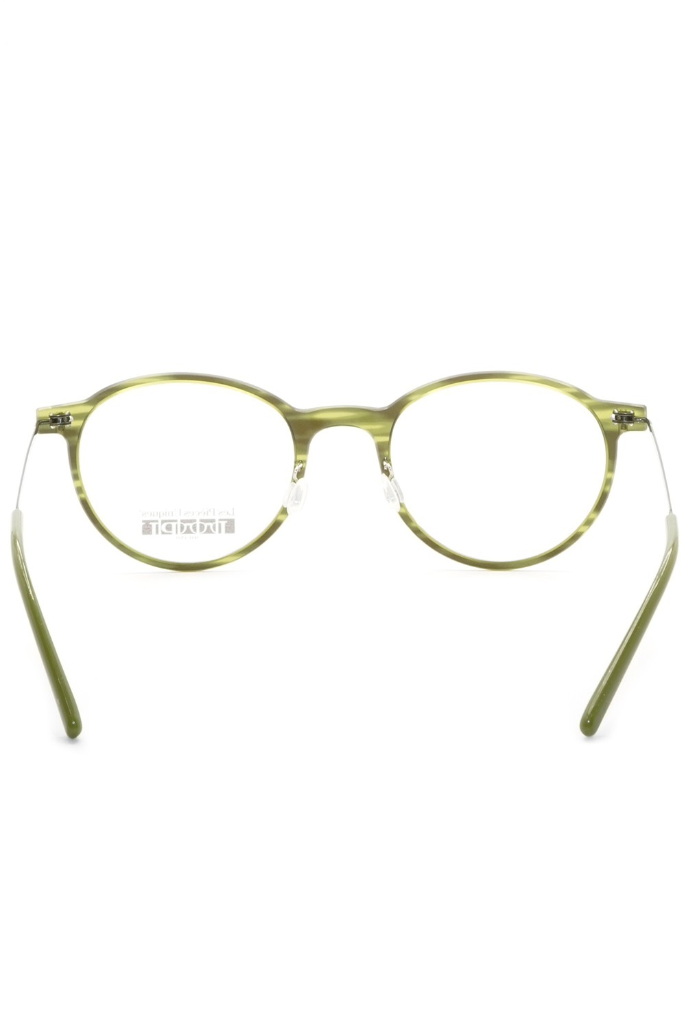 Les Spieces Uniques - Occhiali da vista in celluloide tondi unisex verde -