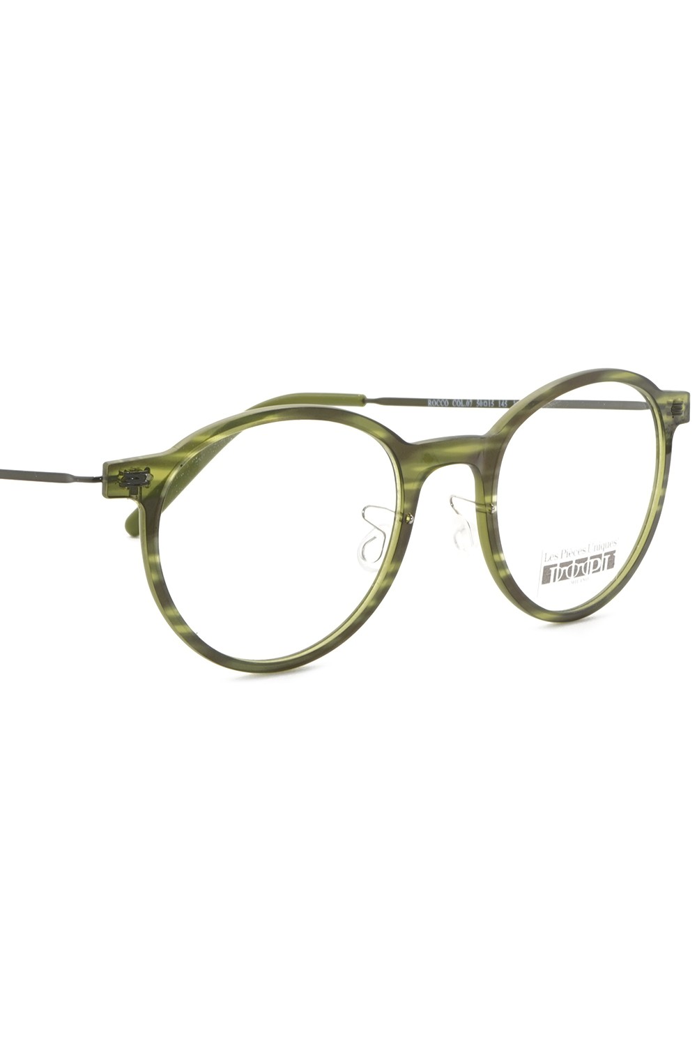 Les Spieces Uniques - Occhiali da vista in celluloide tondi unisex verde -