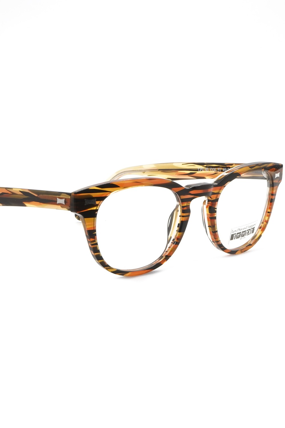 Les Spieces Uniques - Occhiali da vista in celluloide tondi unisex fantasia -