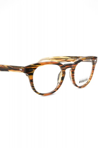 Les Spieces Uniques - Occhiali da vista in celluloide tondi unisex fantasia -