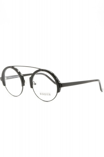 Les Spieces Uniques - Occhiali da vista combinati tondi unisex nero - ROMEO 70