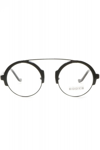 Les Spieces Uniques - Occhiali da vista combinati tondi unisex nero - ROMEO 70 2