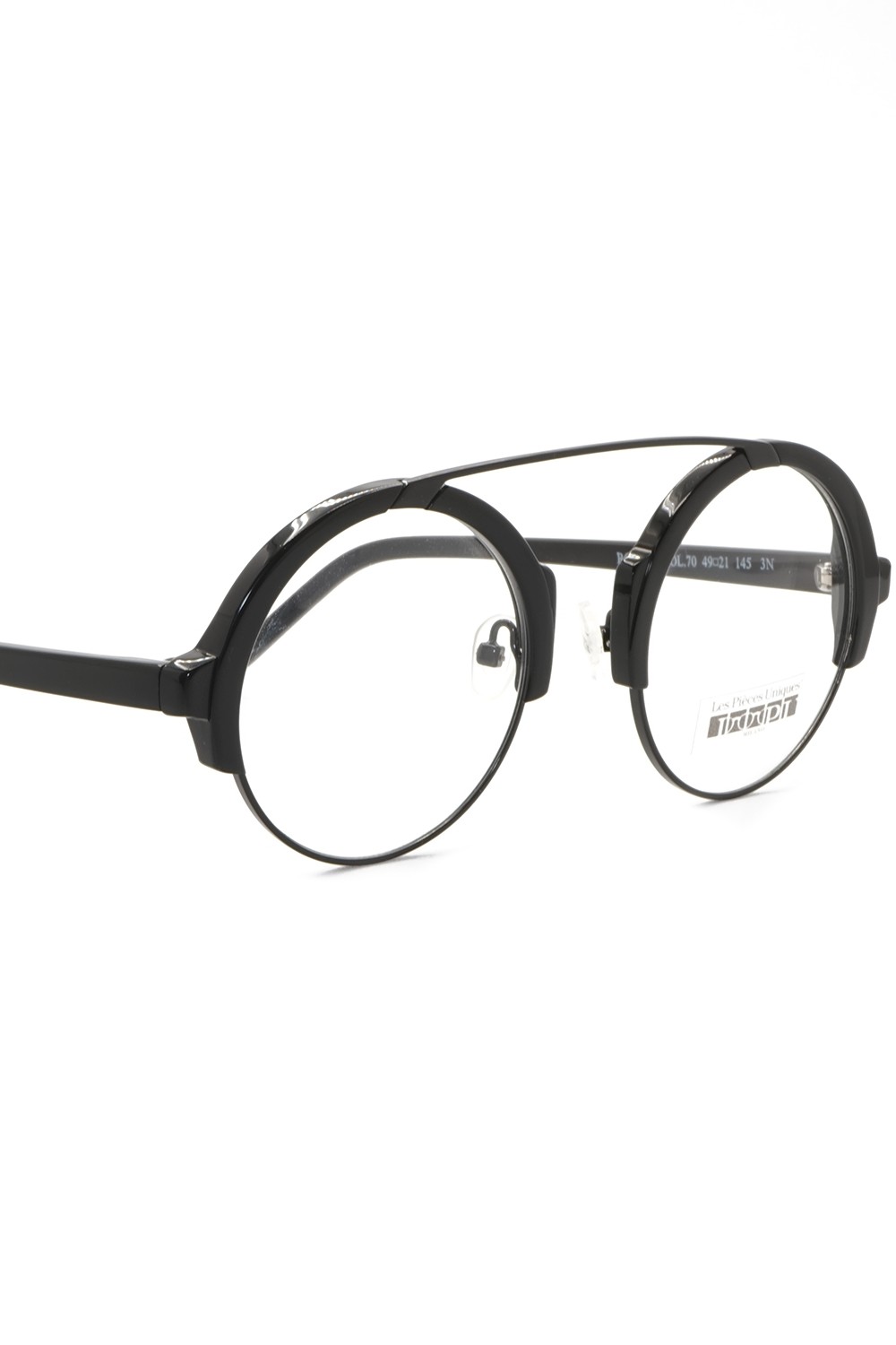 Les Spieces Uniques - Occhiali da vista combinati tondi unisex nero - ROMEO 70