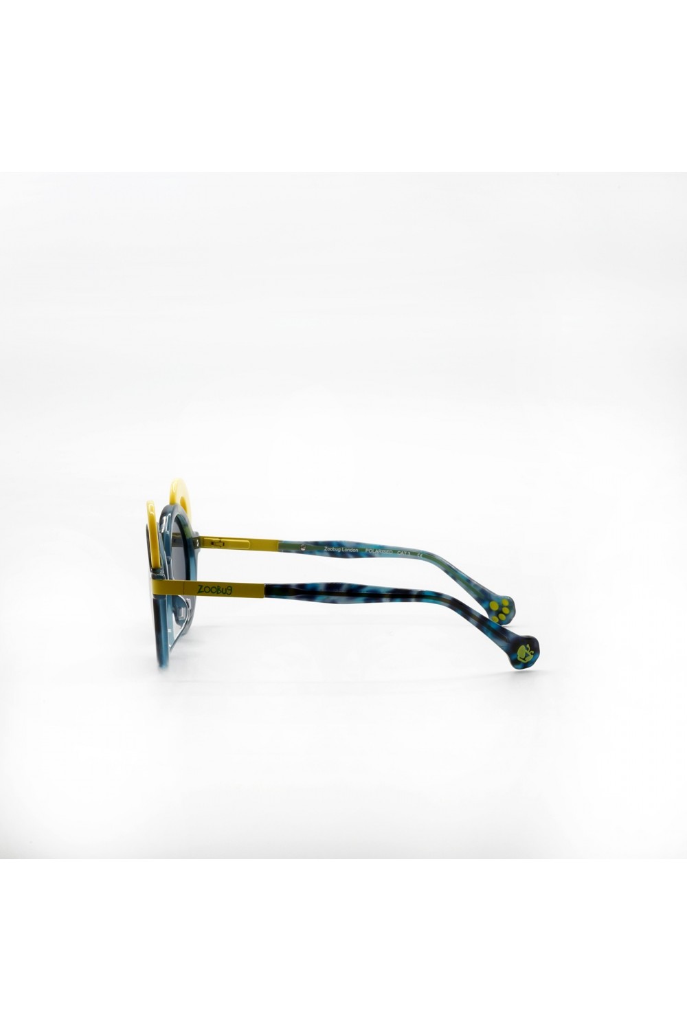 Zoobug - Occhiali da sole in celluloide tondi per bambini blu, giallo - ZB5034