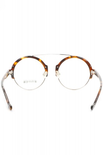 Les Spieces Uniques - Occhiali da vista combinati tondi unisex tartarugato -