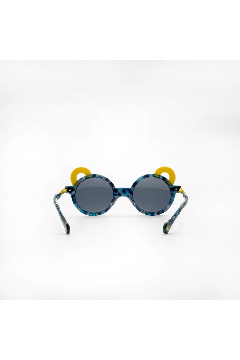 Zoobug - Occhiali da sole in celluloide tondi per bambini blu, giallo - ZB5034