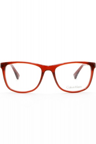 Calvin Klein - Occhiali da vista in celluloide squadrati per uomo rosso -