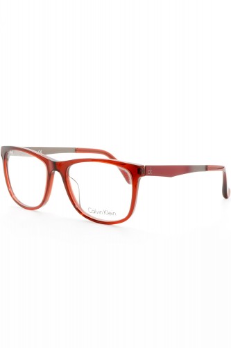 Calvin Klein - Occhiali da vista in celluloide squadrati per uomo rosso -