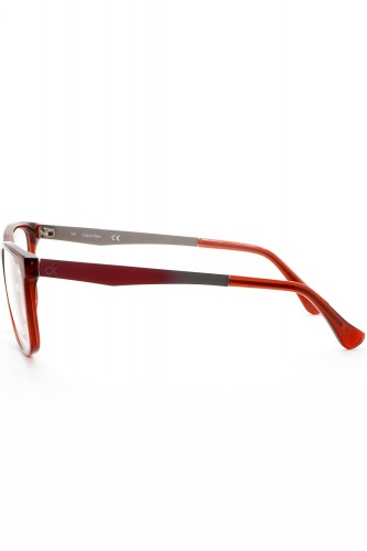 Calvin Klein - Occhiali da vista in celluloide squadrati per uomo rosso -