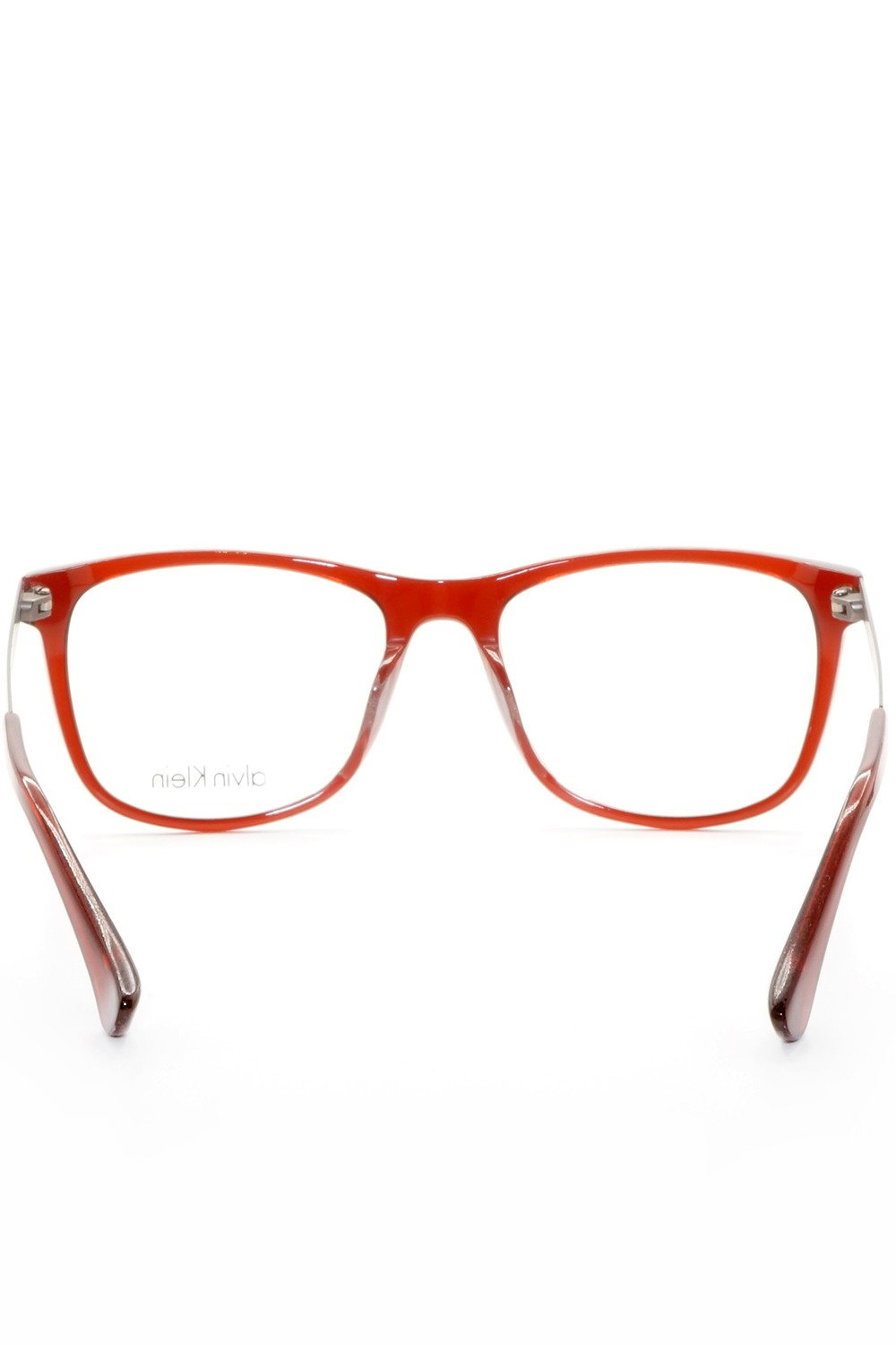 Calvin Klein - Occhiali da vista in celluloide squadrati per uomo rosso -