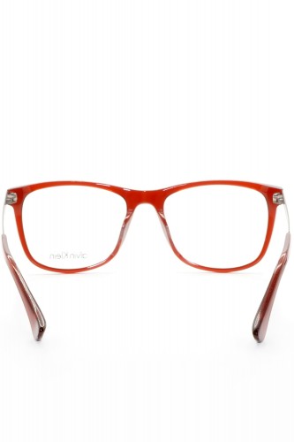 Calvin Klein - Occhiali da vista in celluloide squadrati per uomo rosso -