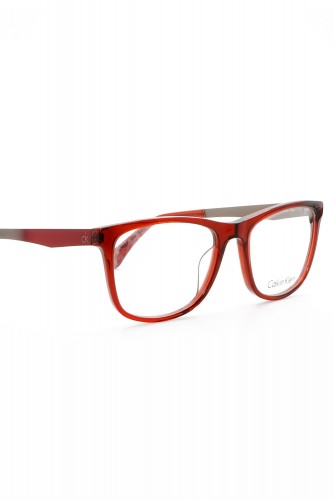 Calvin Klein - Occhiali da vista in celluloide squadrati per uomo rosso -