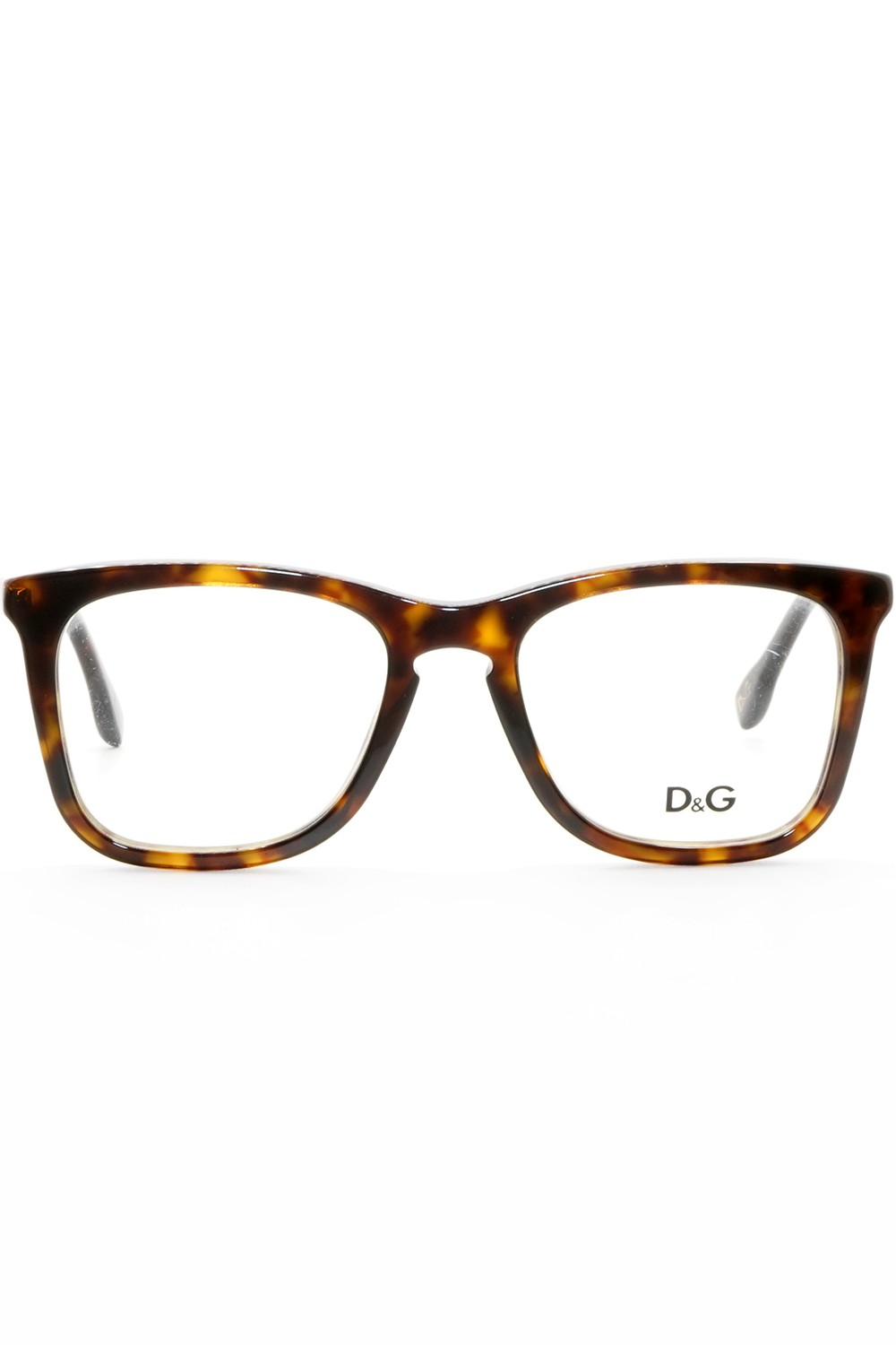 Dolce&Gabbana - Occhiali da vista in celluloide squadrati unisex tartarugato -