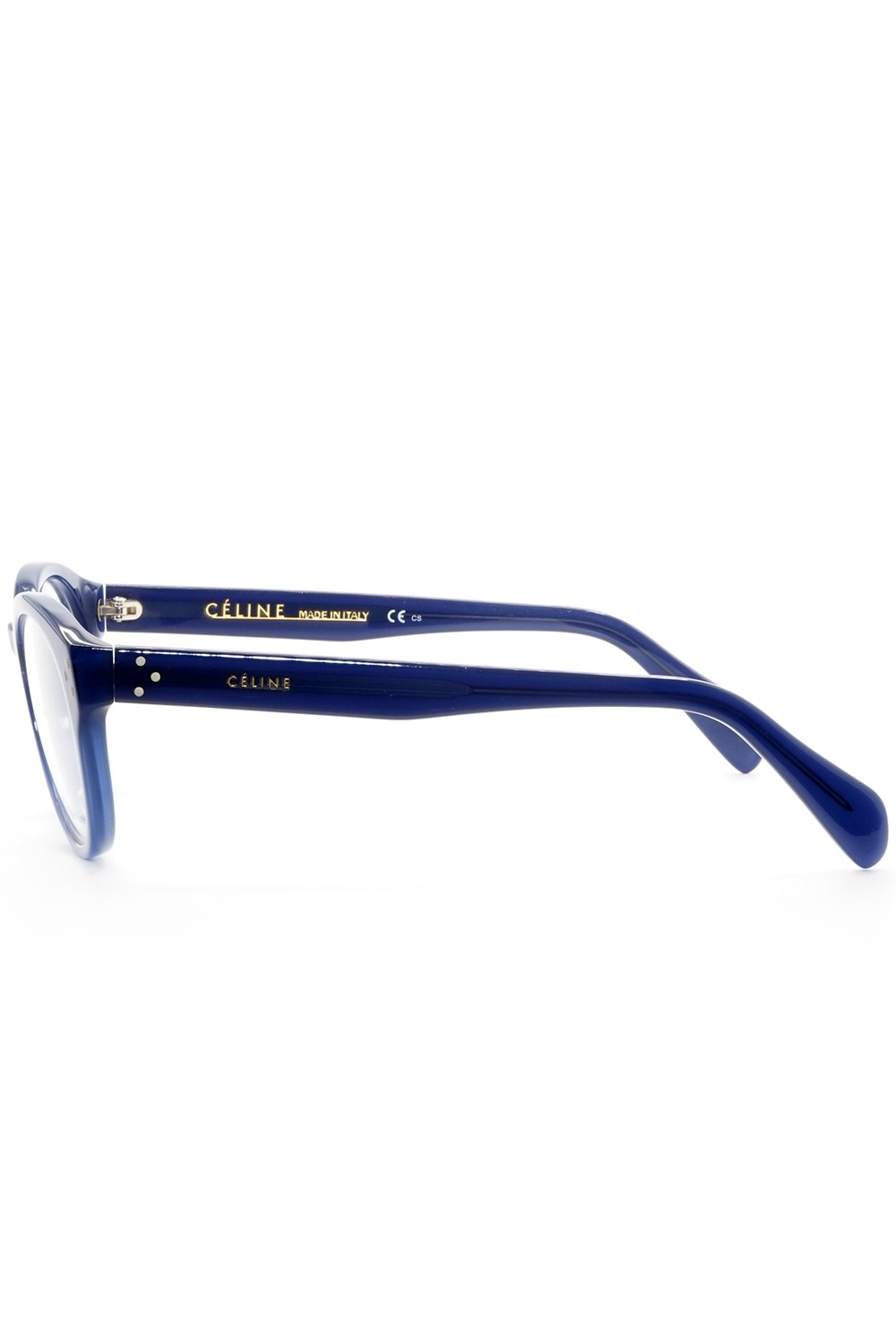 Celine - Occhiali da vista in celluloide tondi per donna blu - CL41300 M23