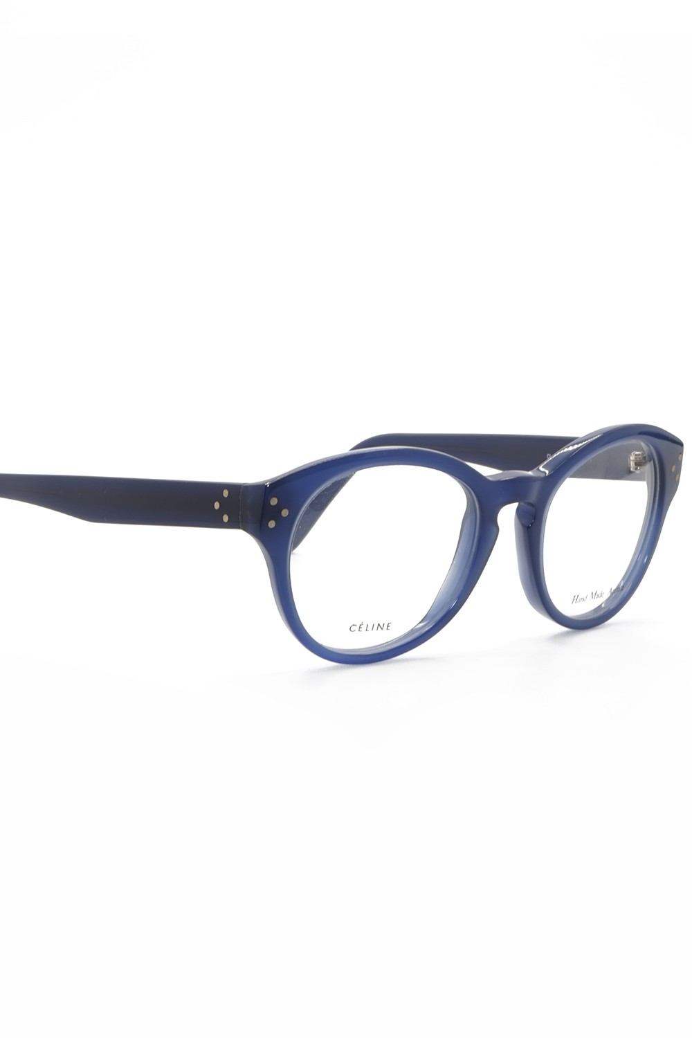 Celine - Occhiali da vista in celluloide tondi per donna blu - CL41300 M23
