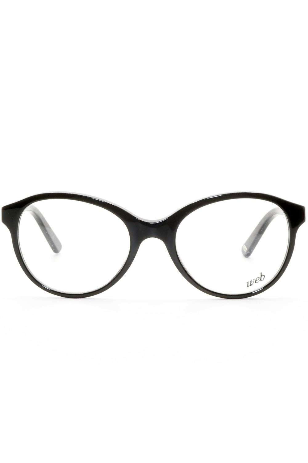 Web - Occhiali da vista in celluloide tondi per donna nero - WE5145 001