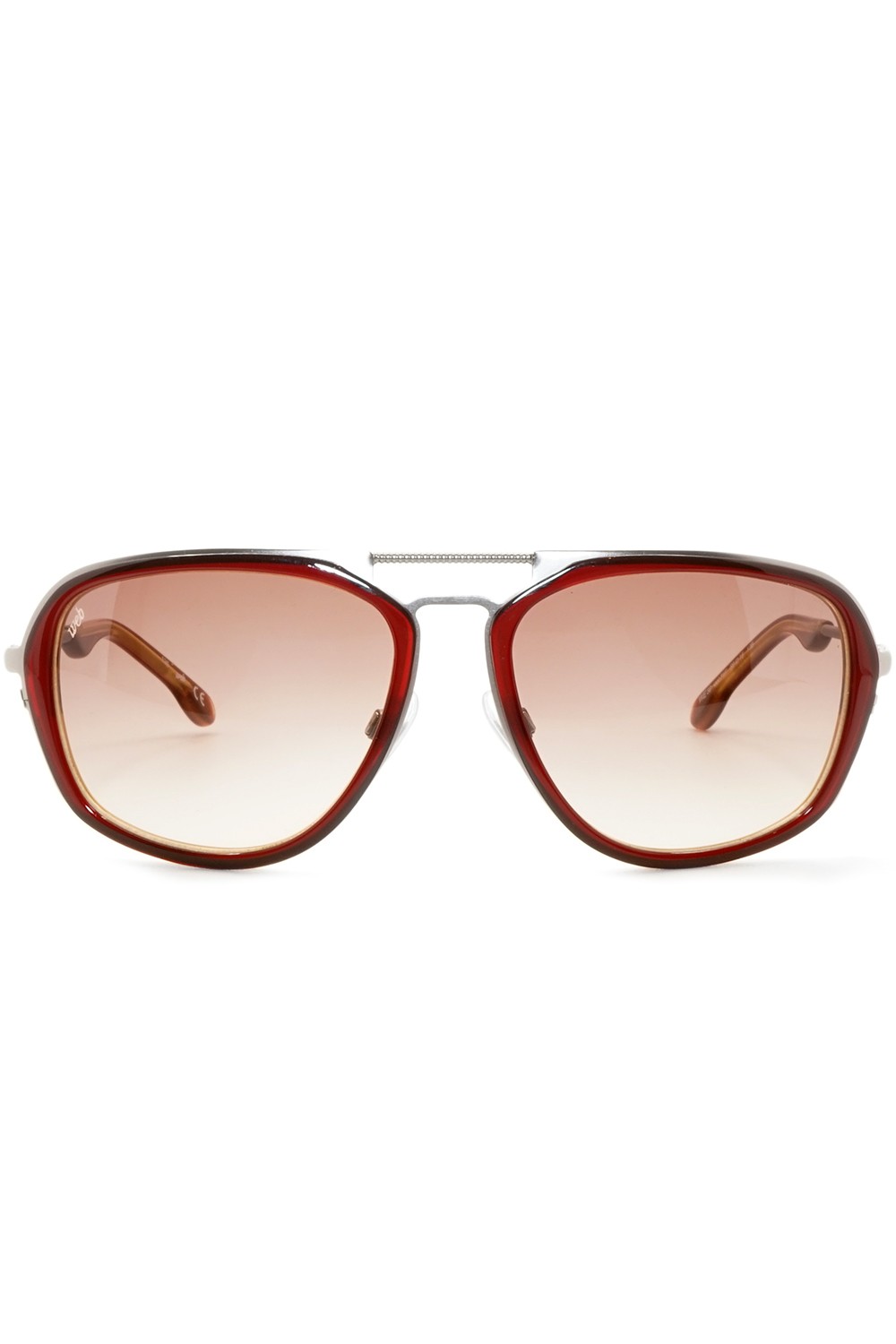 Web - Occhiali da sole combinati squadrati per uomo bordeaux - WE59 71F