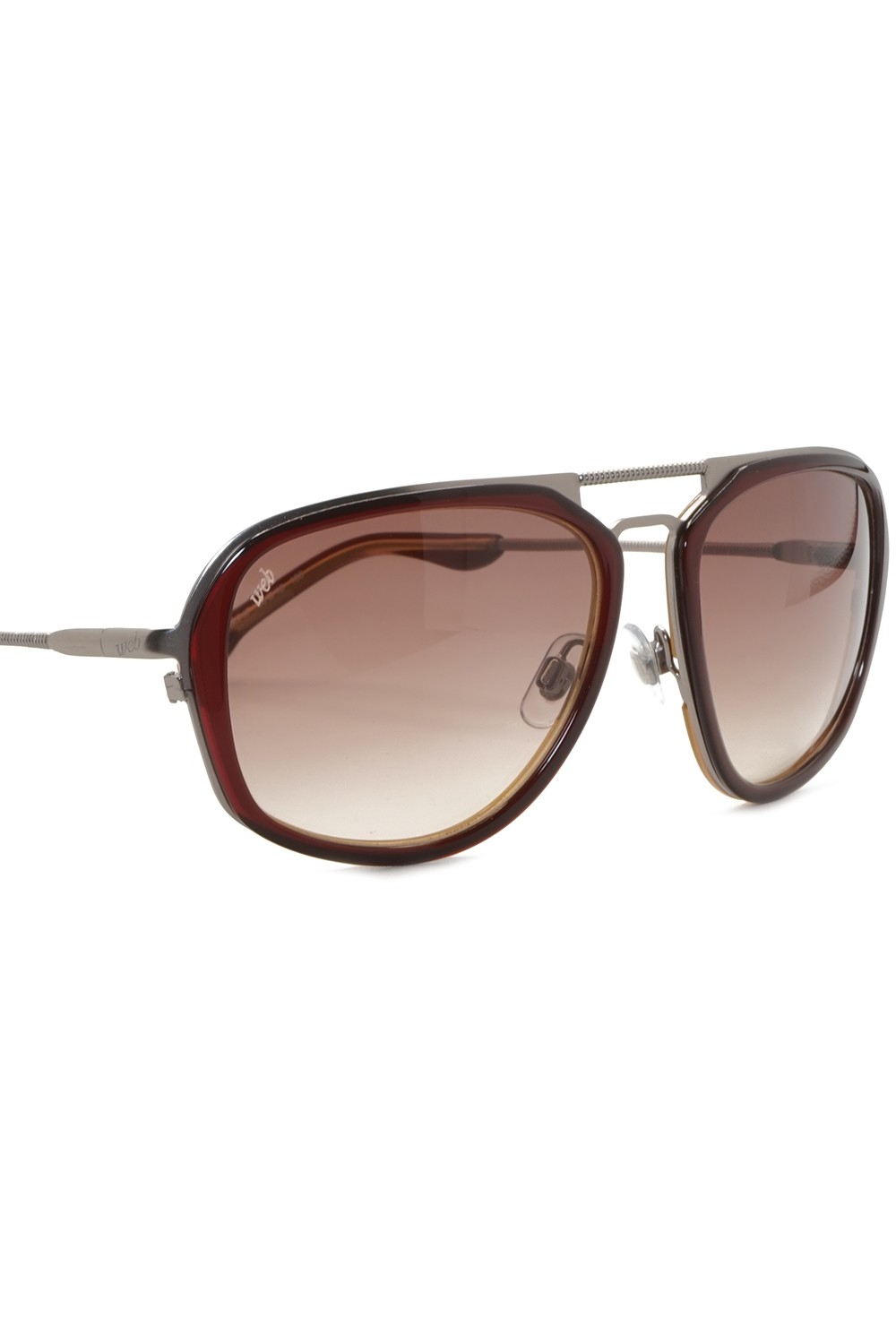 Web - Occhiali da sole combinati squadrati per uomo bordeaux - WE59 71F