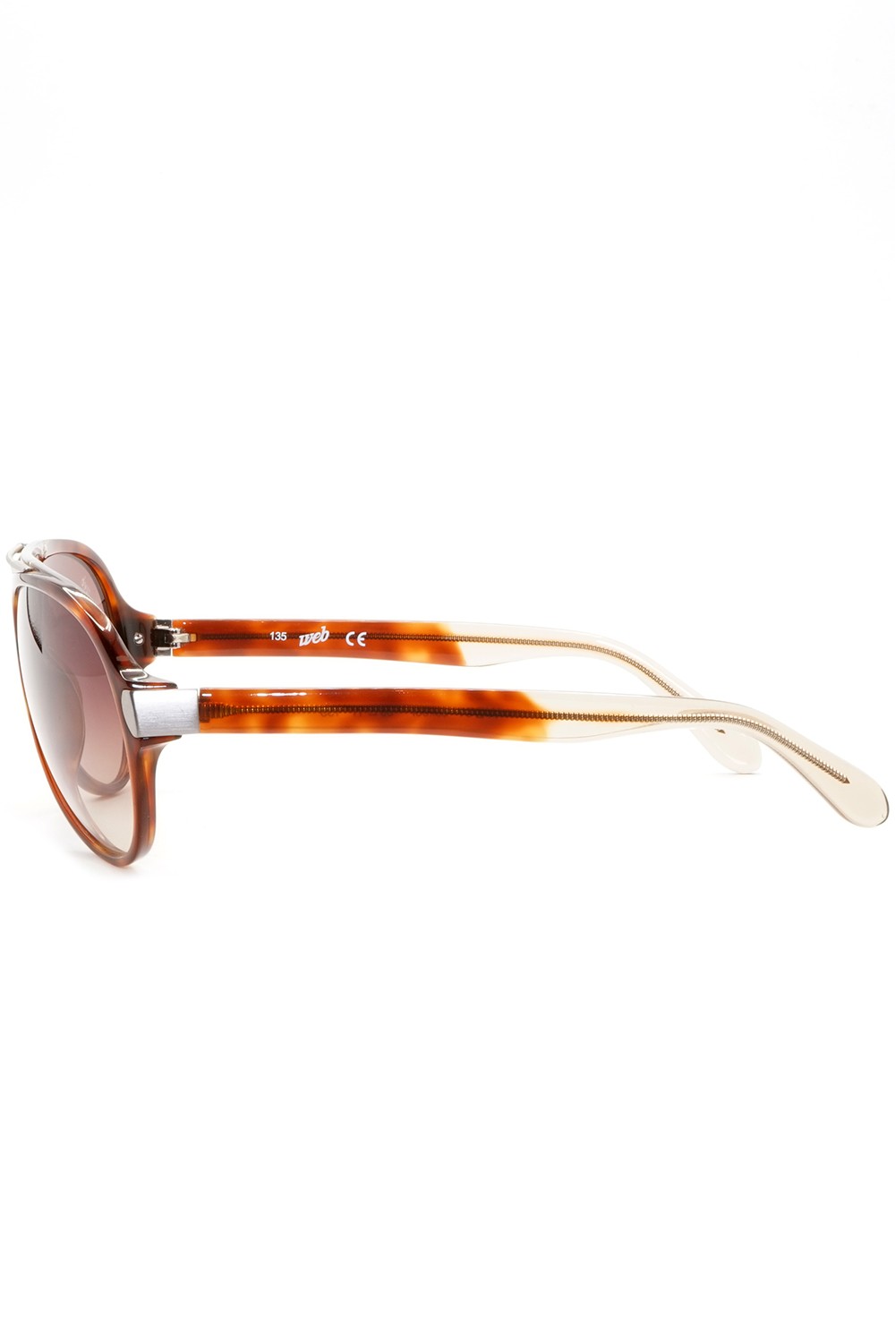 Web - Occhiali da sole in celluloide a goccia per uomo tartarugato - WE61 53F