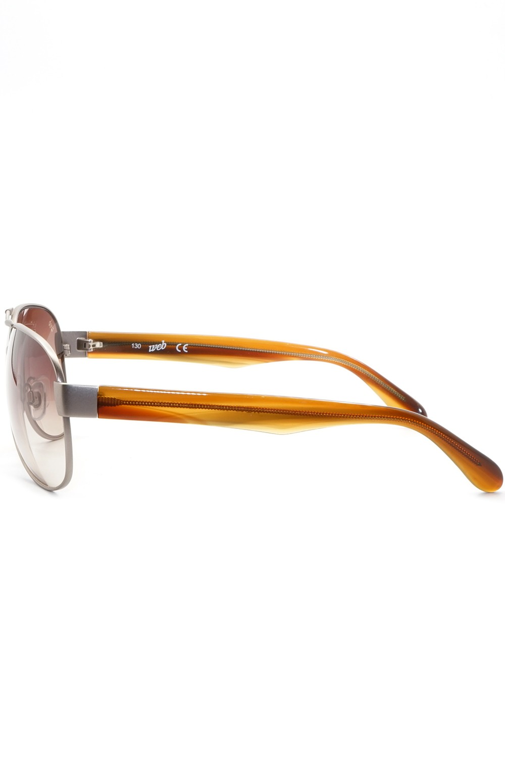 Web - Occhiali da sole in metallo a goccia per uomo argento - WE56 11F