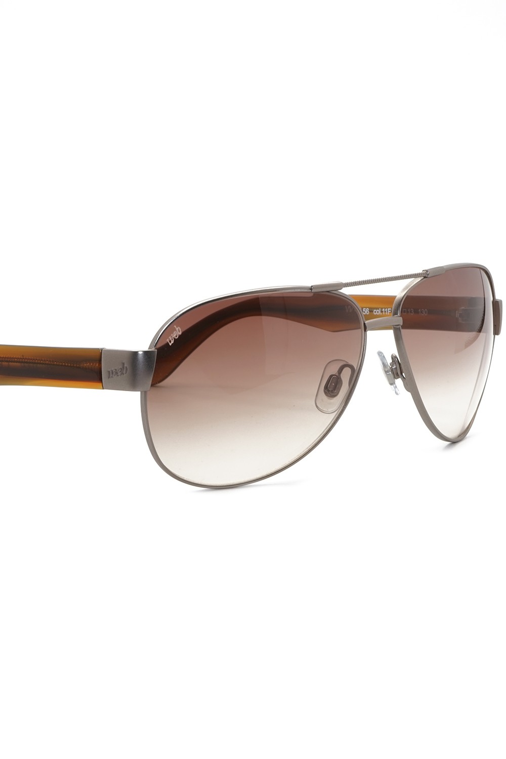 Web - Occhiali da sole in metallo a goccia per uomo argento - WE56 11F