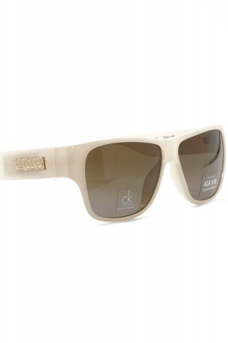 Calvin Klein - Occhiali da sole in celluloide squadrati unisex avorio - CK3084S