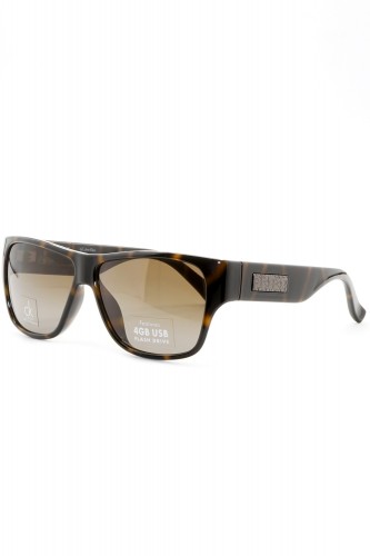 Calvin Klein - Occhiali da sole in celluloide squadrati unisex tartarugato -