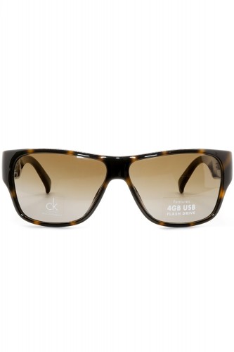 Calvin Klein - Occhiali da sole in celluloide squadrati unisex tartarugato - 2