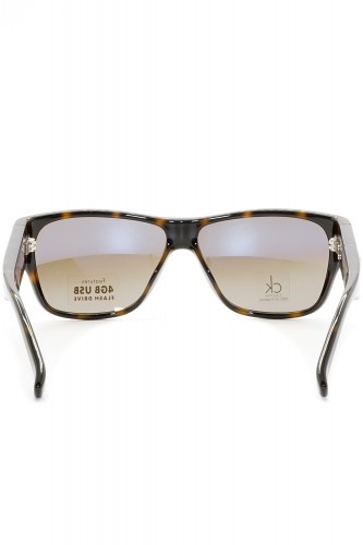 Calvin Klein - Occhiali da sole in celluloide squadrati unisex tartarugato -