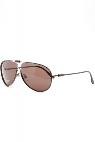 Yves Saint Laurent - Occhiali da sole in metallo a goccia unisex marrone -