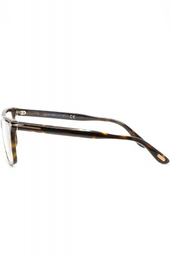 Tom Ford - Occhiali da vista in celluloide rettangolari unisex tartarugato -