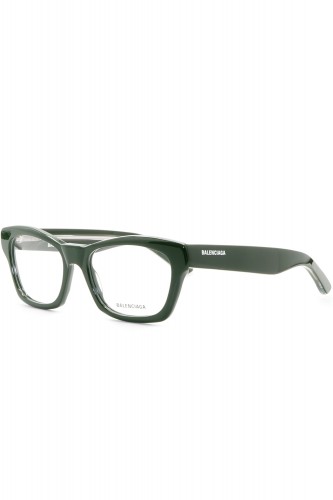 Balenciaga - Occhiali da vista in celluloide rettangolari unisex verde -